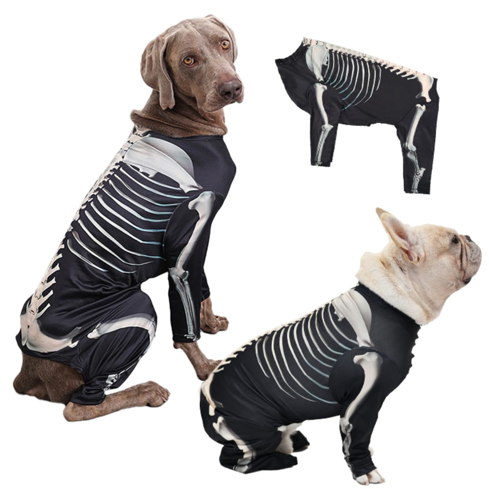 Amazon | FRENCH FRENCH 犬 猫 ハロウィン 服 コスプレ 骸骨 スカル 骨